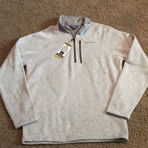 NWTs Eddie Bauer Radiator sweater fleece 1/4 zip M